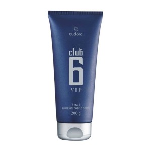 Shower Gel 2 em 1 Cabelo e Corpo Club 6 Vip 200g Eudora