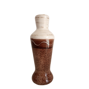 Mini Vaso Marrom E Branco M