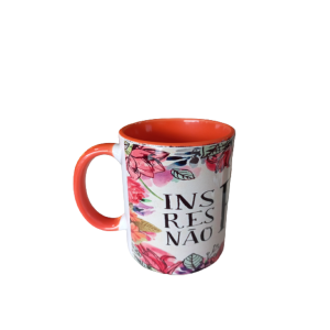 Caneca De Porcelana Inspira Respira Não Pira