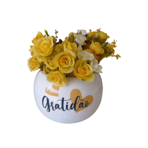 Cachepot Redondo Gratidão