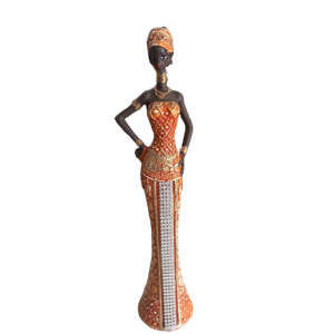 Estatueta Africana Com Strass
