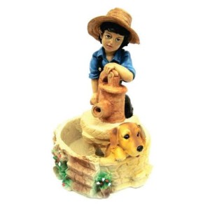 FONTE MENINO COM CACHORRO