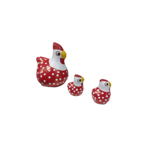Trio Galinha de Angola Decorativa