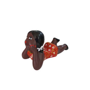 Boneca Deitada De Cerâmica