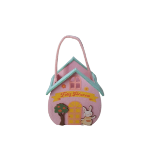 Cesta Casinha Rosa Coelhinho