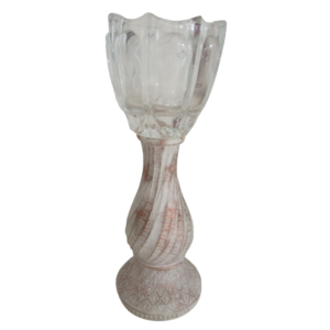 CASTIÇAL DE VIDRO COM SUPORTE