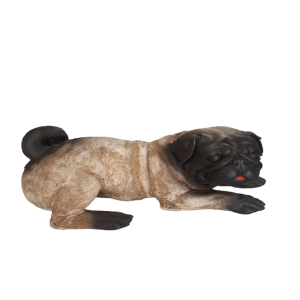 CACHORRO PUG DE GESSO