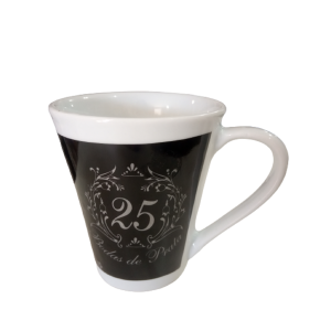 CANECA DE PORCELANA BODAS DE PRATA