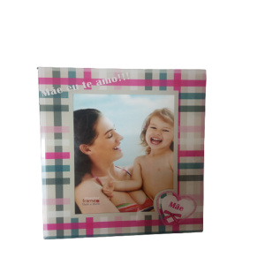 PORTA RETRATO DE VIDRO MÃE EU TE AMO