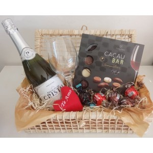 KIT DIA DOS PAIS TE AMO COM VINHO