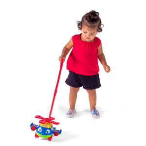 Helicoptero Push Plane Na Solapa - Bs Toys