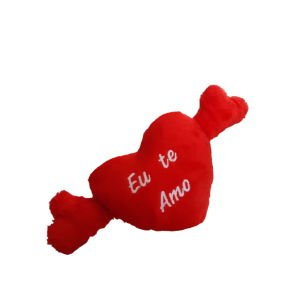 CORAÇÃO DE PELÚCIA COM MÃO PP