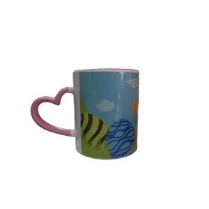 Caneca com Alça Coração- Feliz Páscoa